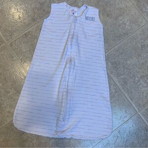 Halo Sleep Sack 100% Cotton, Small, White w Light Blue Stripes - New w/o Tags!